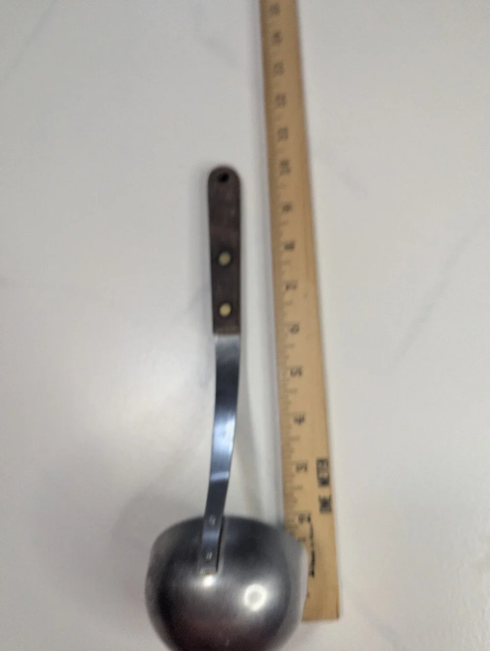 VTG Regent Sheffield Stainless Ladle Wood Handle Pour Spout MCM